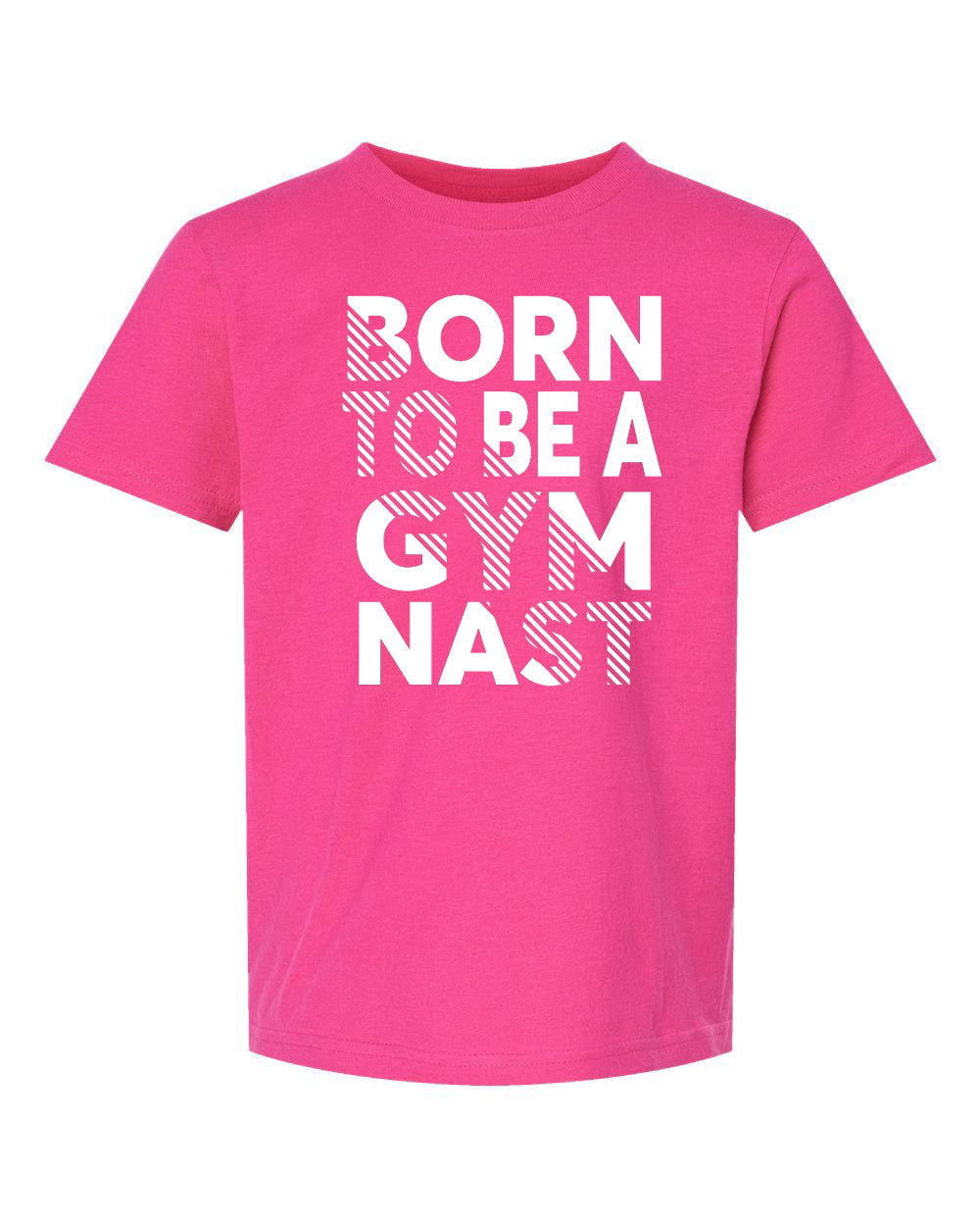Born To Be A Gymnast Youth T-Shirt Fuchsia