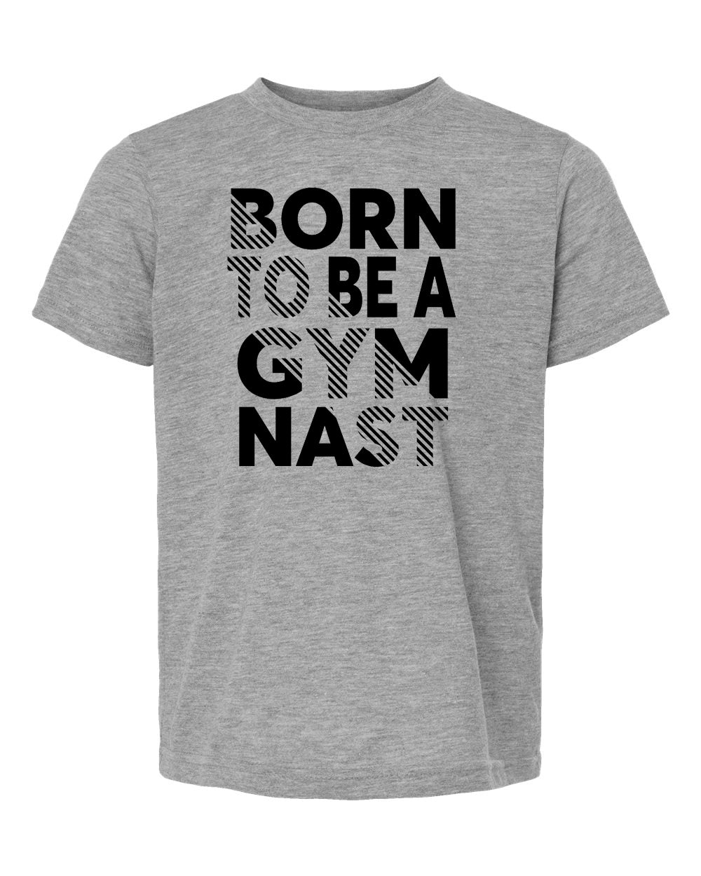 Born To Be A Gymnast Youth T-Shirt Heather Gray