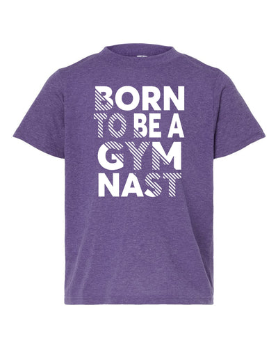 Born To Be A Gymnast Adult T-Shirt Heather Purple