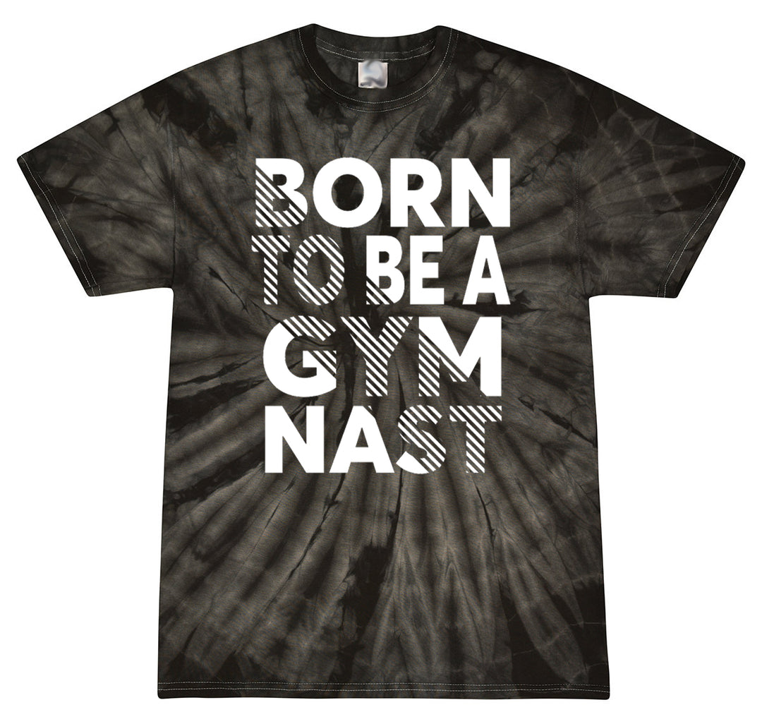Born To Be A Gymnast Youth Tie Dye T-Shirt Black