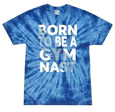 Born To Be A Gymnast Youth Tie Dye T-Shirt Royal Blue