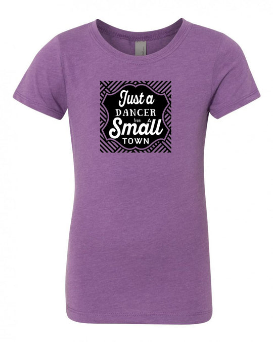 Just A Dancer From A Small Town Girls T-Shirt Purple Berry