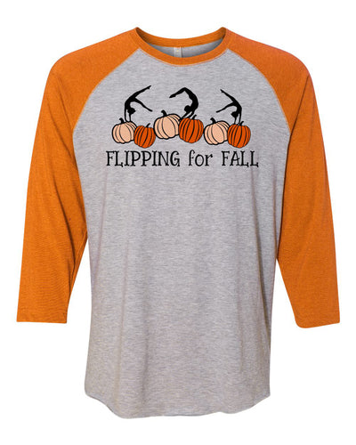 Flipping For Fall Youth Raglan T-Shirt Orange