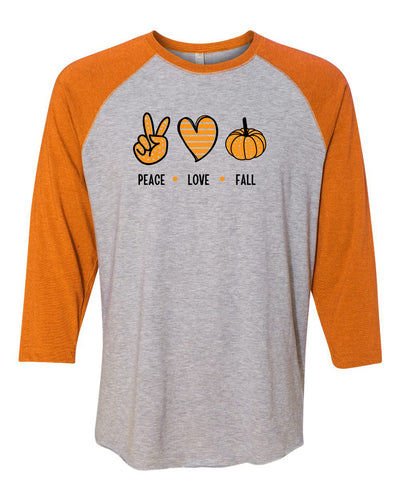 Peace Love Fall Youth Raglan T-Shirt