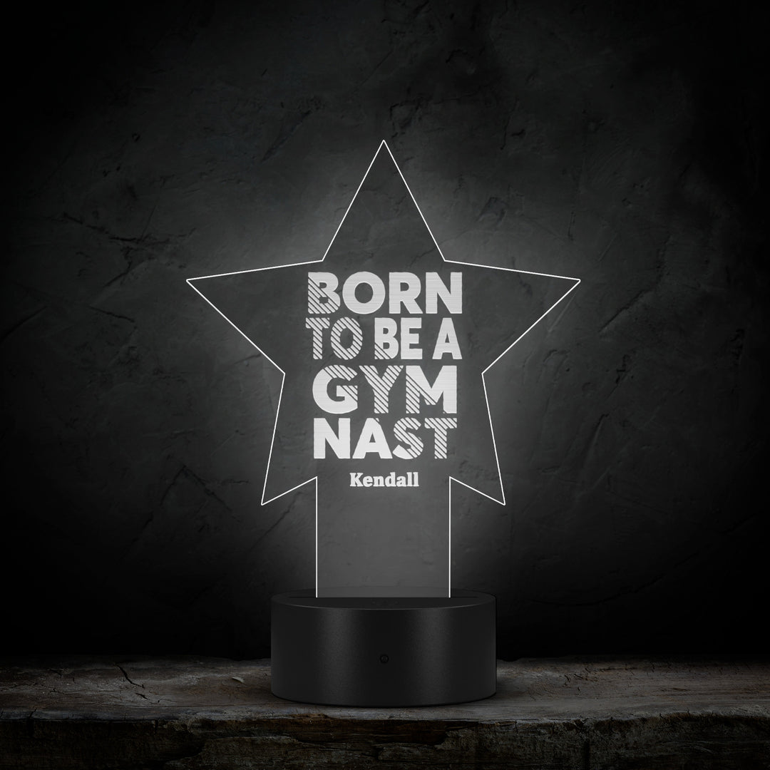 Personalized Born To Be A Gymnast LED Light