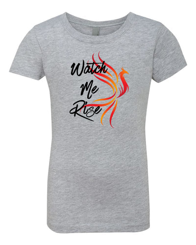 Watch Me Rise Girls T-Shirt Heather Gray