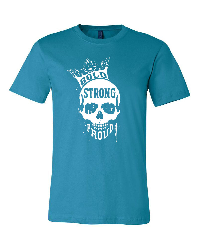 Bold Strong Proud Adult T-Shirt Aqua
