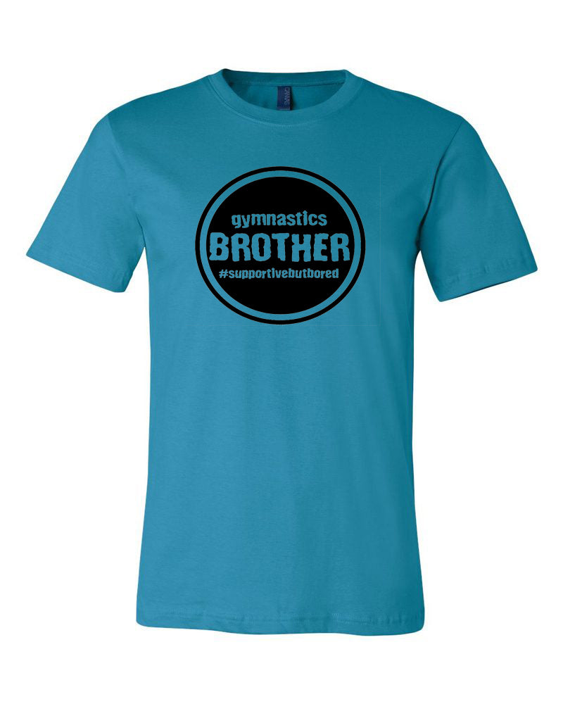 Gymnastics Brother Adult T-Shirt Aqua