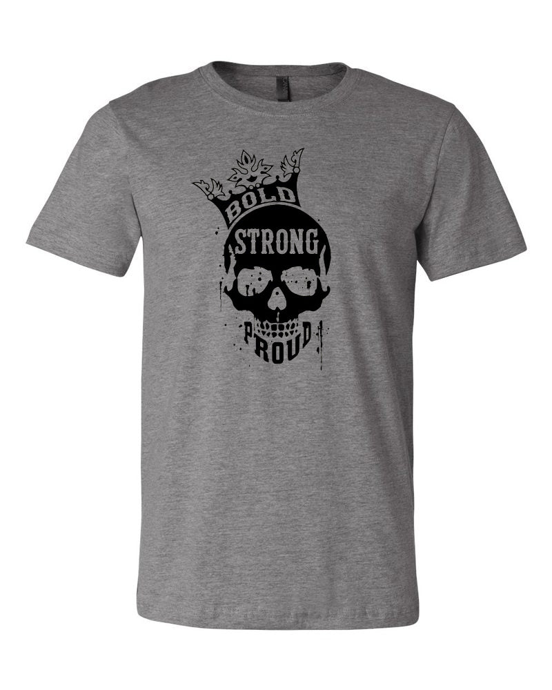 Bold Strong Proud Adult T-Shirt Heather Gray