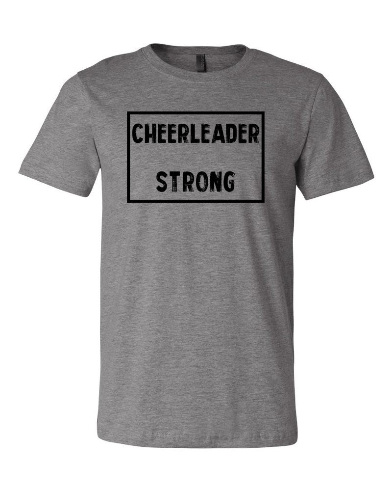 Heather Gray Cheerleader Strong Adult Cheer T-Shirt