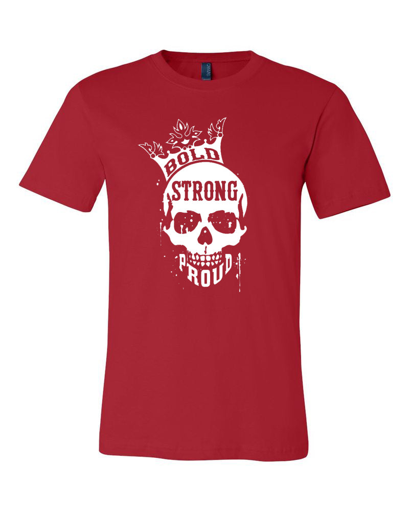 Bold Strong Proud Adult T-Shirt Red