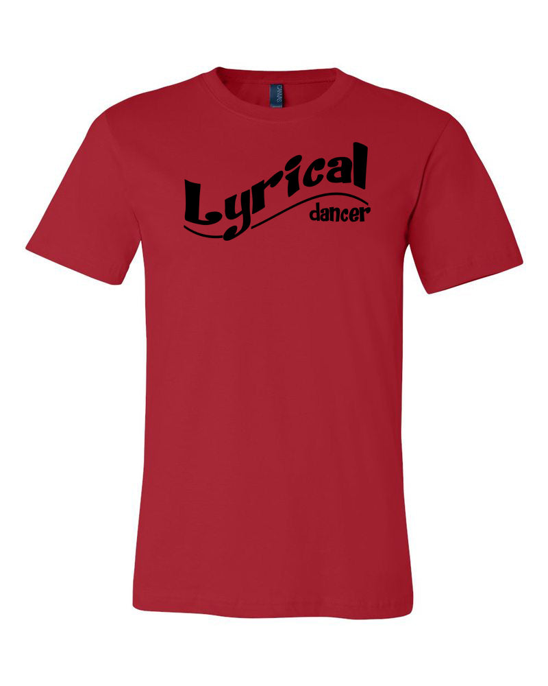 Red Lyrical Dancer Adult Dance T-Shirt