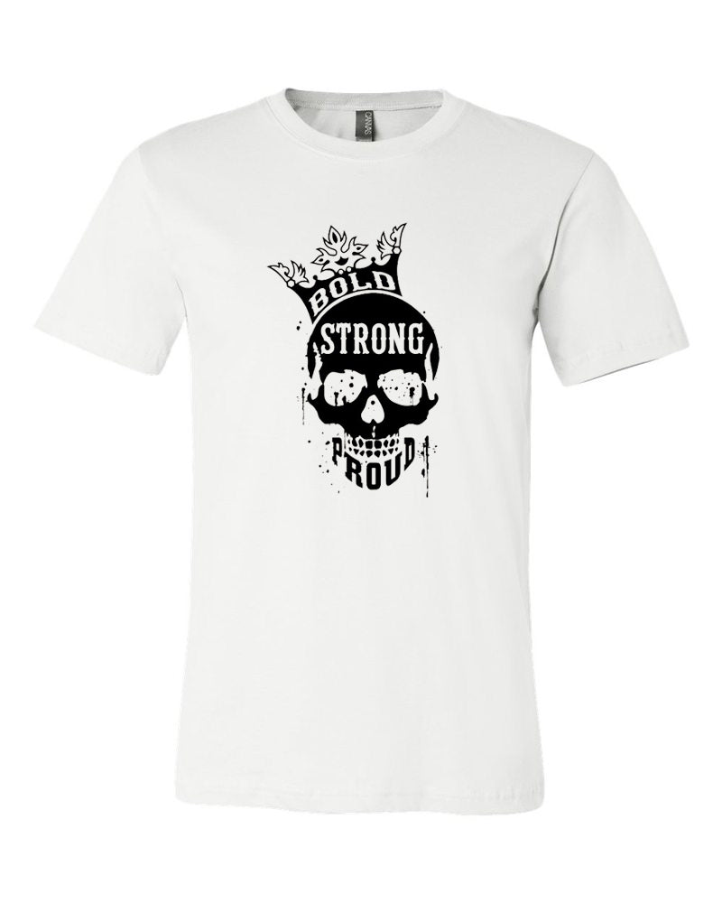 Bold Strong Proud Adult T-Shirt White