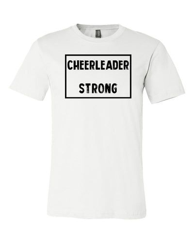 White Cheerleader Strong Adult Cheer T-Shirt