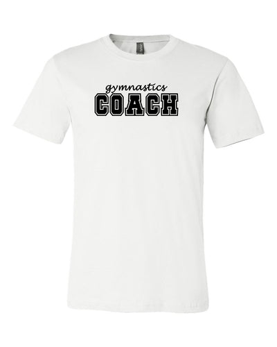 White Gymnastics Coach Adult Gymnastics T-Shirts