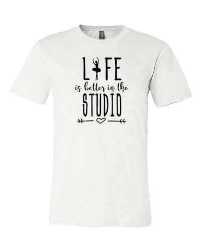 Life Is Better In The Studio Adult T-Shirt White