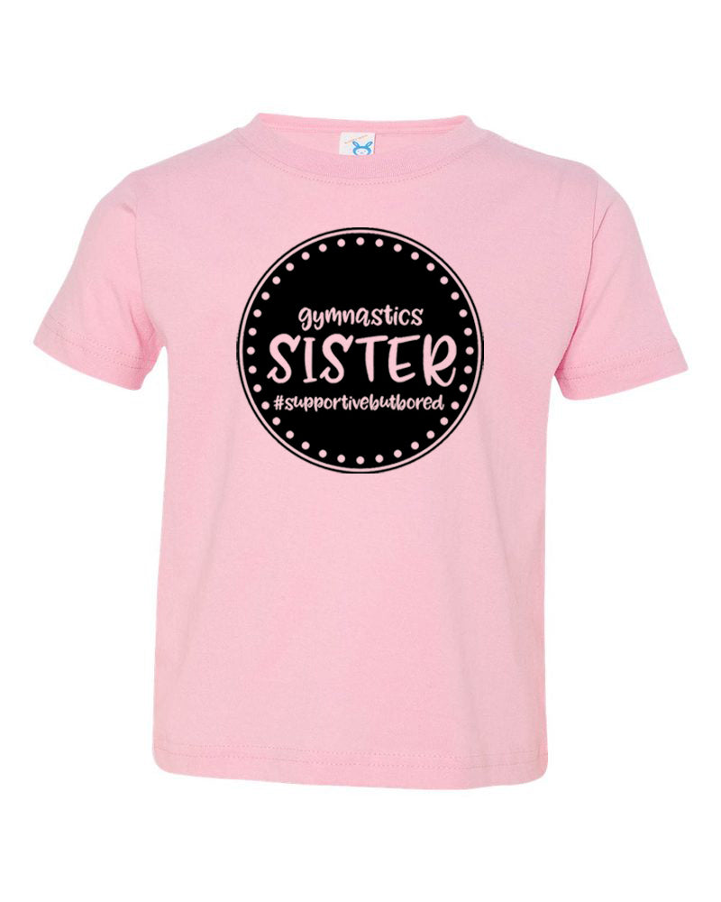 Gymnastics Sister Toddler T-Shirt Pink