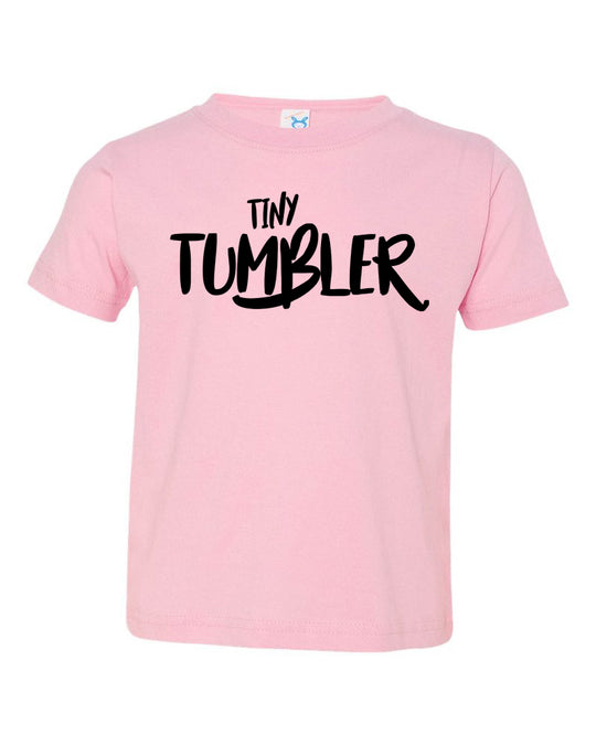 Pink Tiny Tumbler Toddler Gymnastics T-Shirt