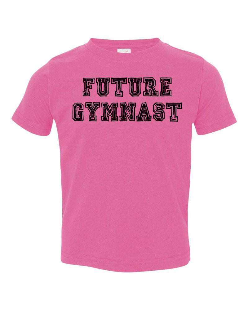 Hot Pink Future Gymnast Toddler Gymnastics T-Shirt