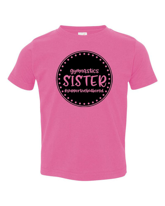 Gymnastics Sister Toddler T-Shirt Raspberry