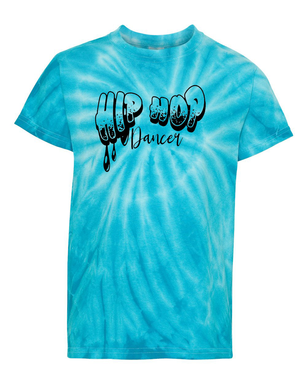 Hip Hop Dancer Youth Tie Dye T-Shirt Turquoise
