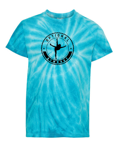 Optional Gymnast Youth Tie Dye T-Shirt Turquoise