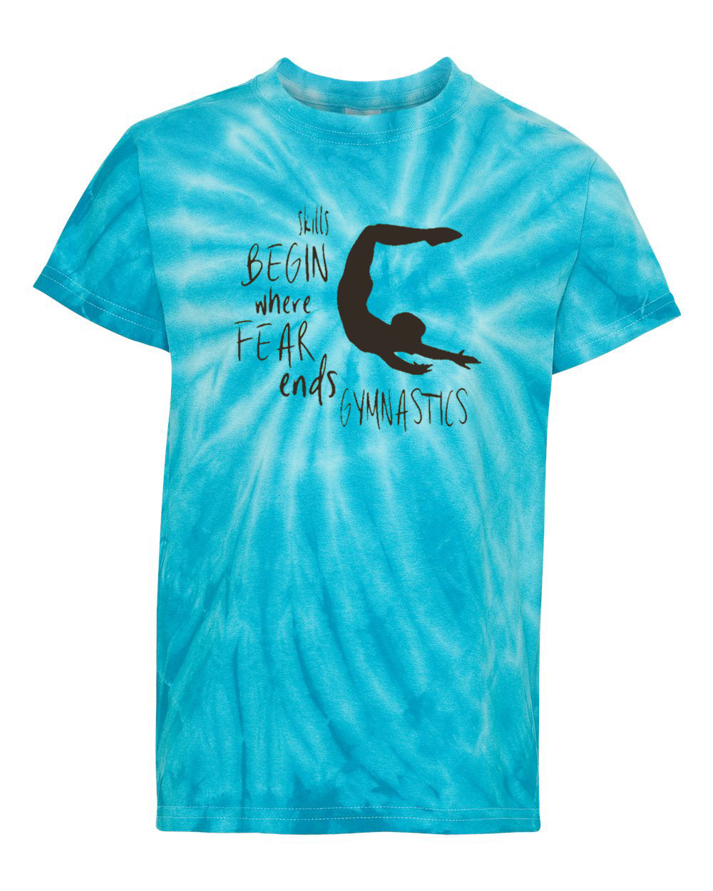 Skills Begin Where Fear Ends Youth T-Shirt Turquoise