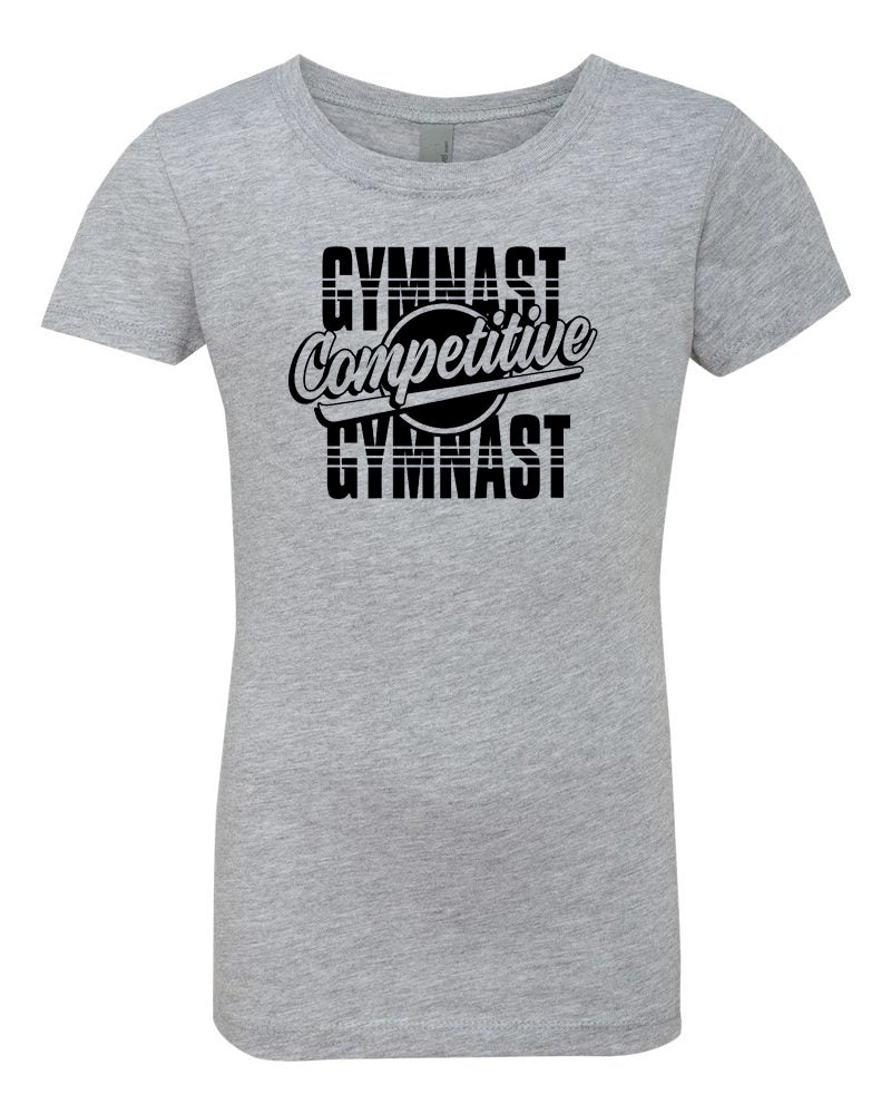 Competitive Gymnast Girls T-Shirt Heather Gray
