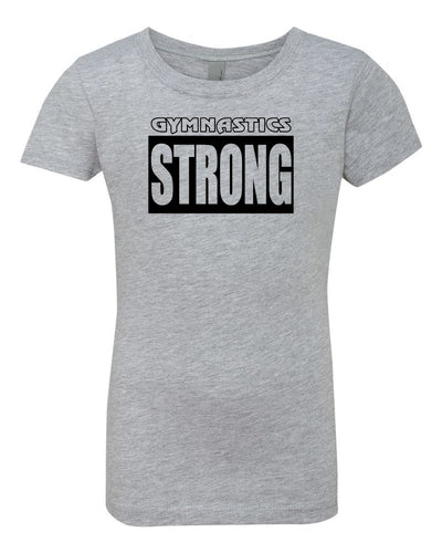 Gymnastics Strong Girls T-Shirt Heather Gray