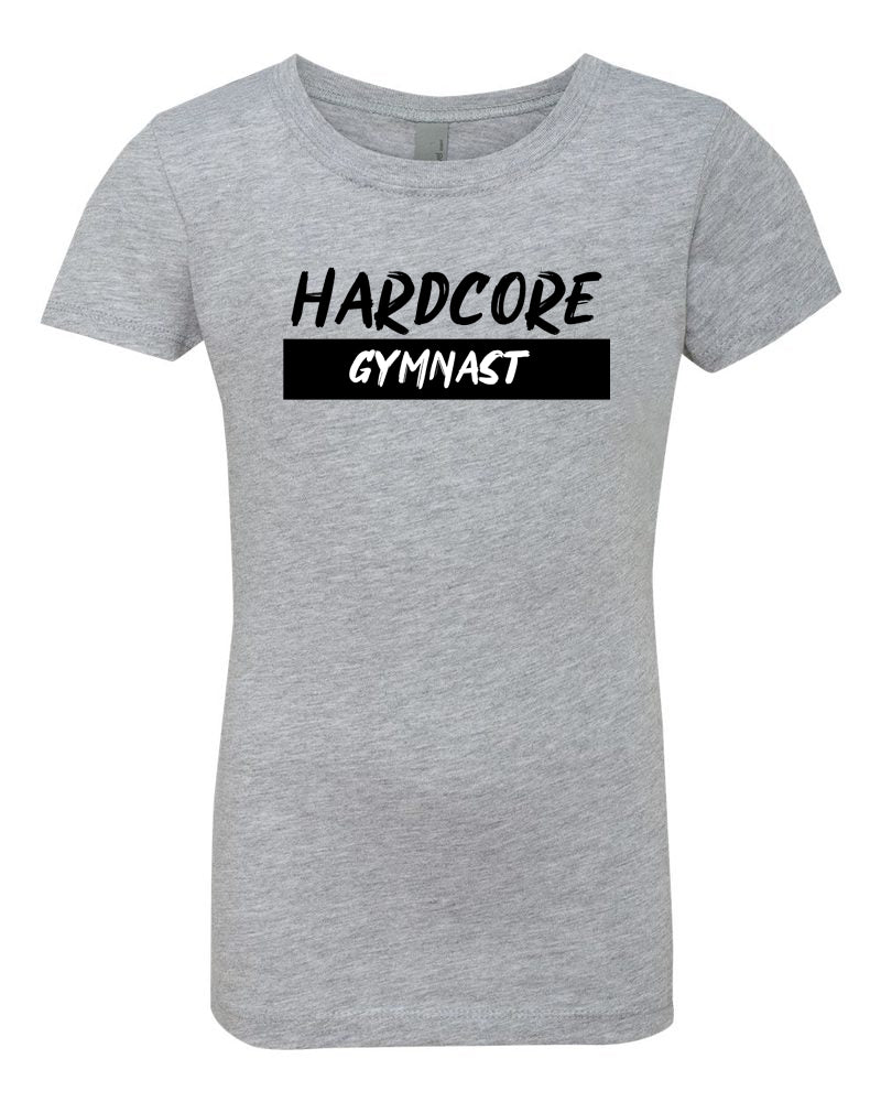 Hardcore Gymnast Girls T-Shirt Heather Gray