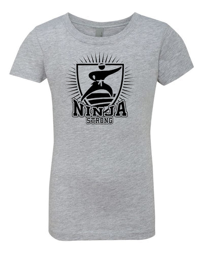 Ninja Strong Girls T-Shirt Heather Gray