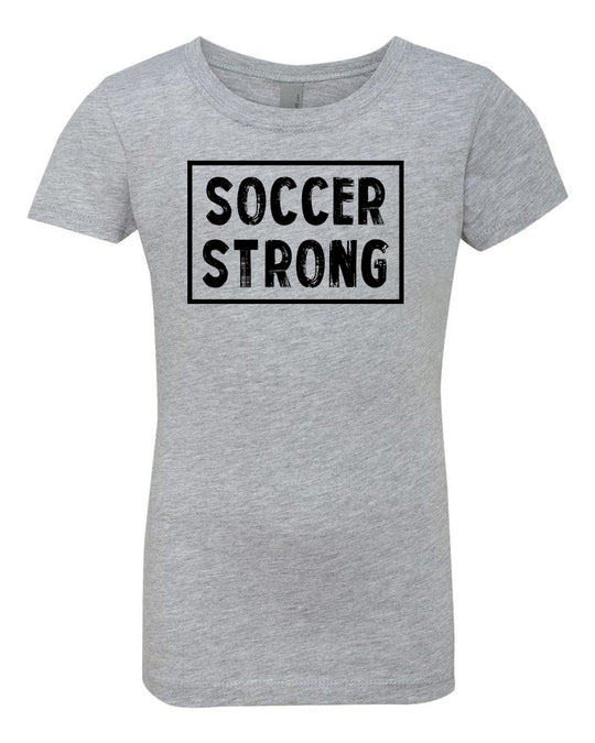 Soccer Strong Girls T-Shirt Heather Gray
