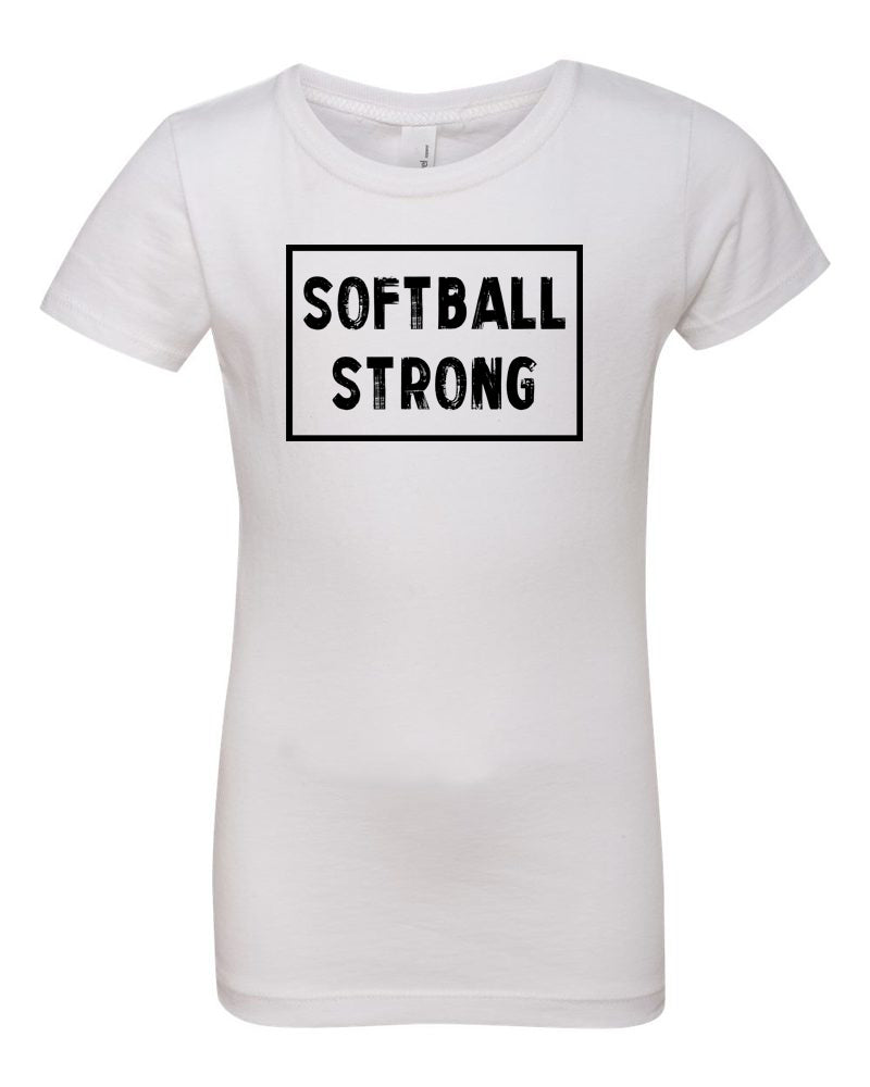 Softball Strong Girls T-Shirt White