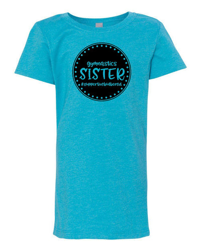 Gymnastics Sister Girls T-Shirt Ocean Blue