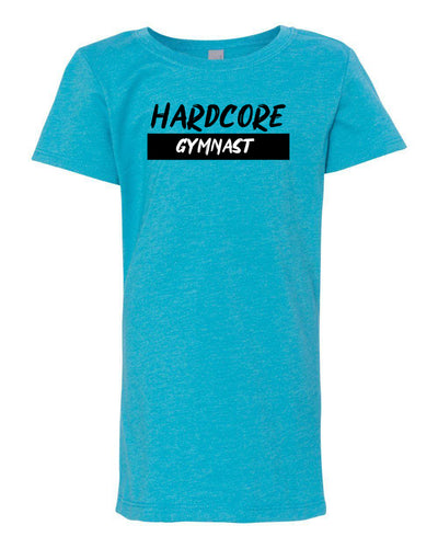 Hardcore Gymnast Girls T-Shirt Ocean Blue