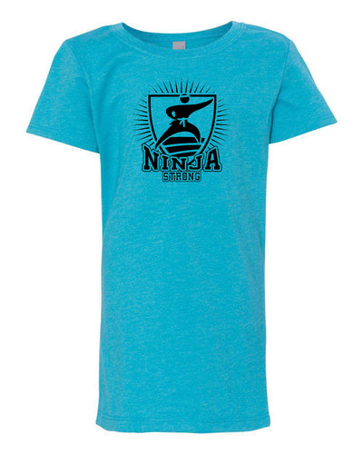 Ninja Strong Girls T-Shirt Ocean Blue
