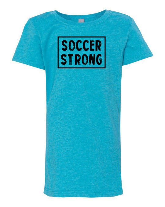 Soccer Strong Girls T-Shirt Ocean Blue