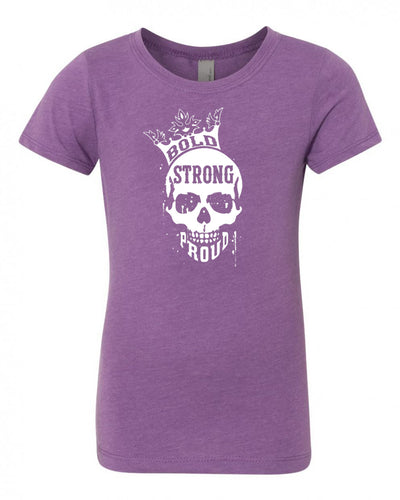 Bold Strong Proud Girls T-Shirt Purple Berry