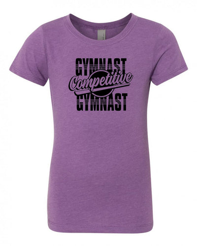 Competitive Gymnast Girls T-Shirt Purple Berry