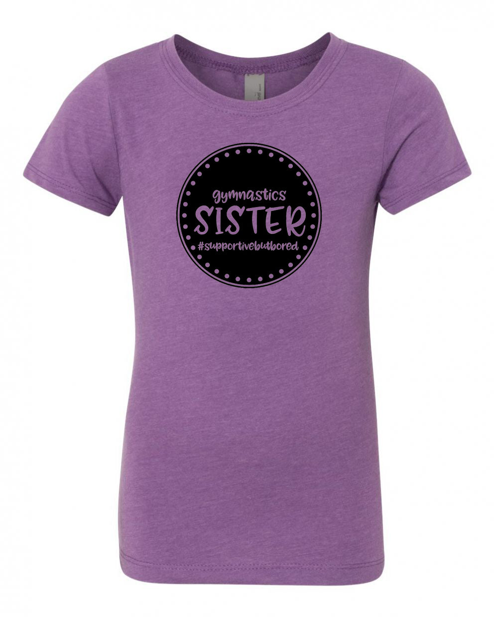 Gymnastics Sister Girls T-Shirt Purple Berry