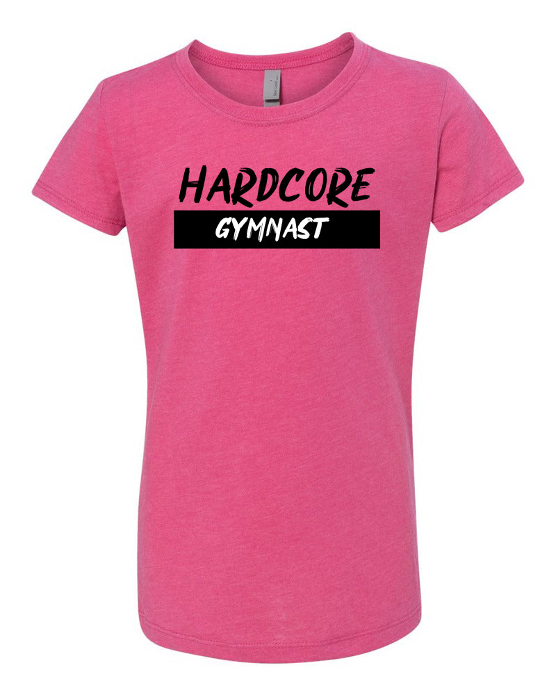 Hardcore Gymnast Girls T-Shirt Raspberry