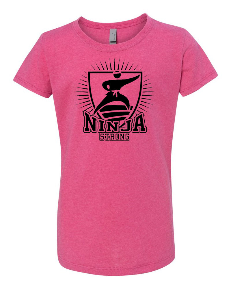 Ninja Strong Girls T-Shirt Raspberry