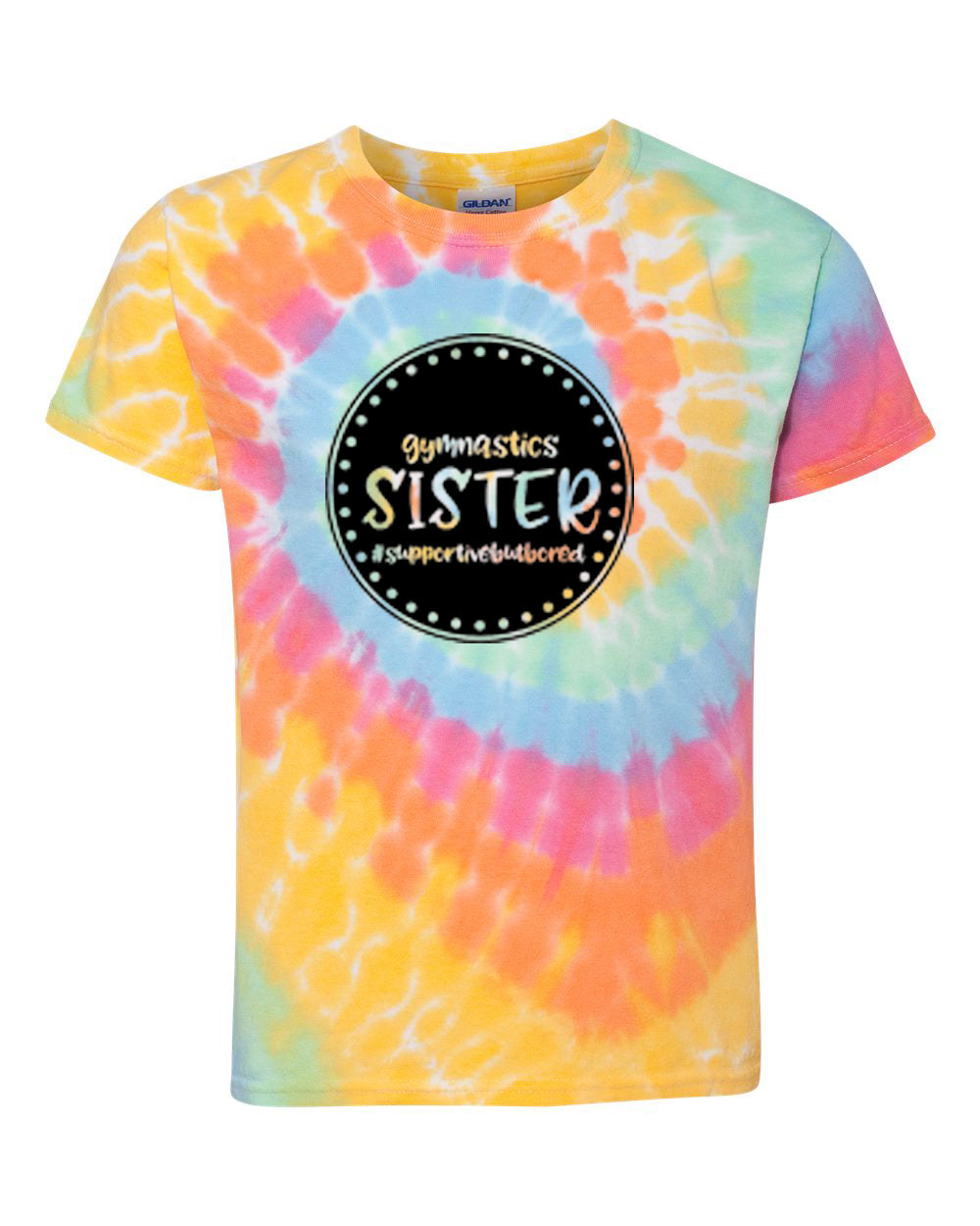Gymnastics Sister Adult Tie Dye T-Shirt