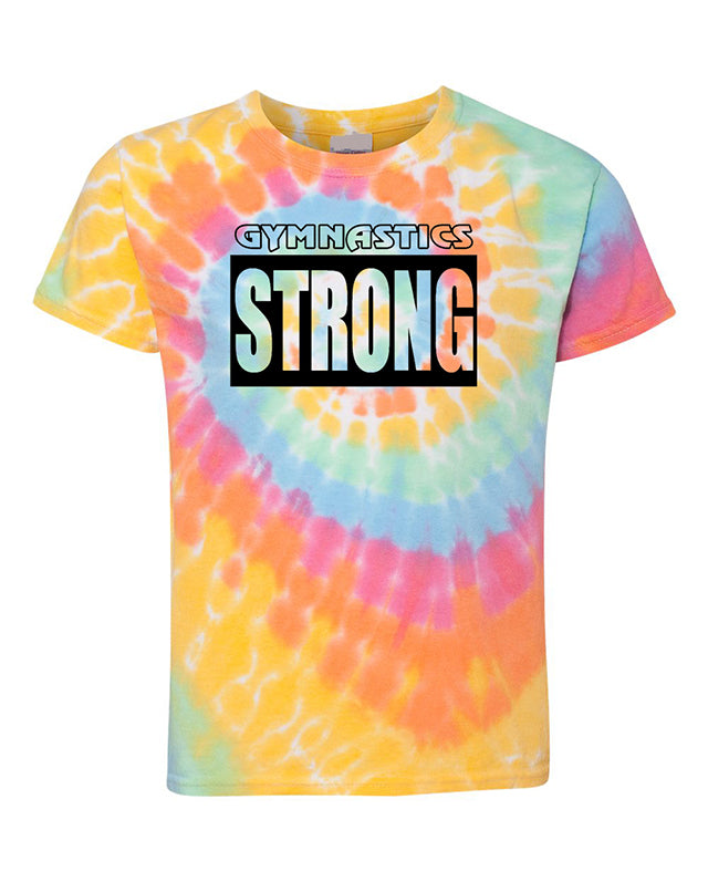 Gymnastics Strong Youth Tie Dye T-Shirt