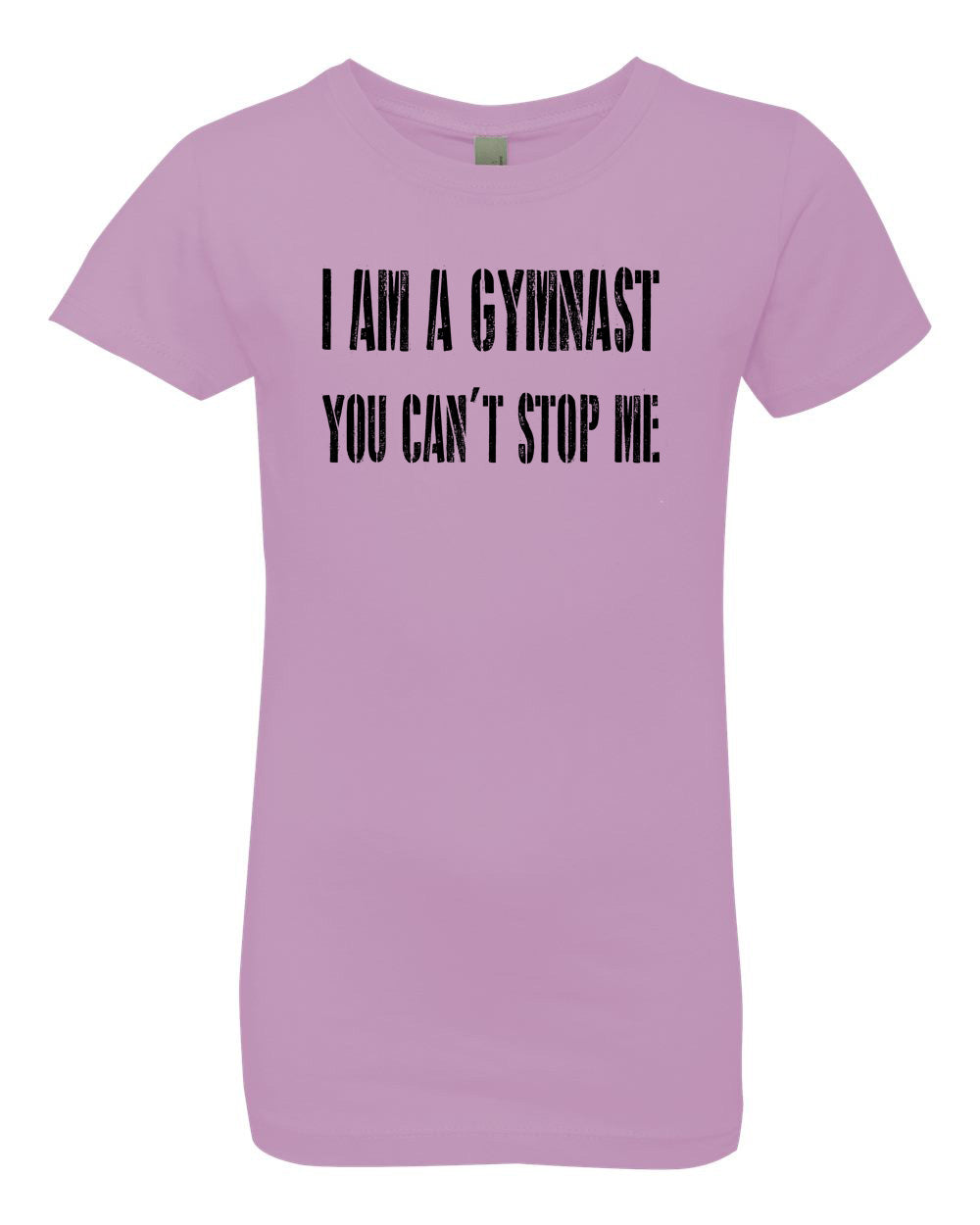 I Am A Gymnast You Can't Stop Me Girls T-Shirt Lilac