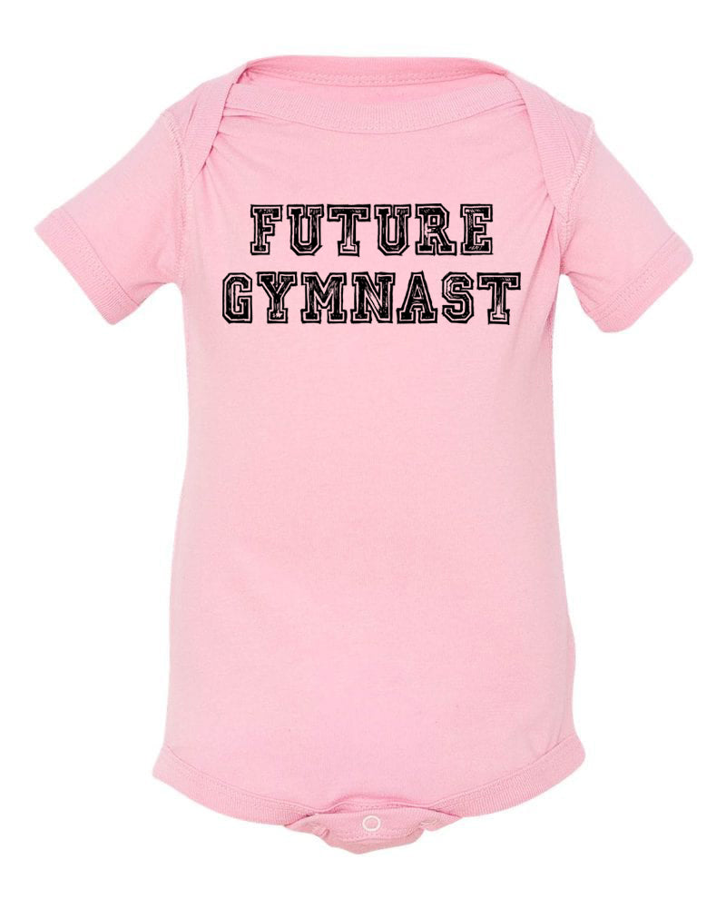Future Gymnast Baby Onesie Pink