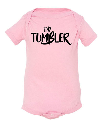 Pink Tiny Tumbler Baby Gymnastics Onesie