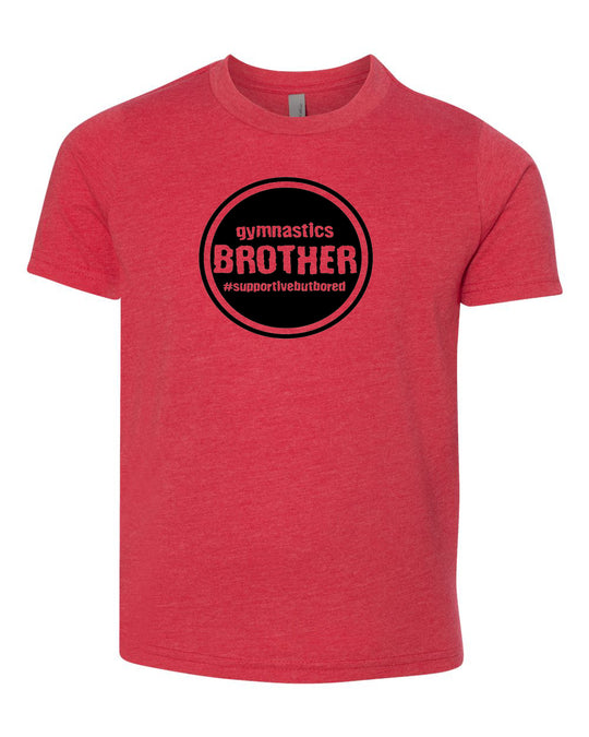 Gymnastics Brother Youth T-Shirt Red
