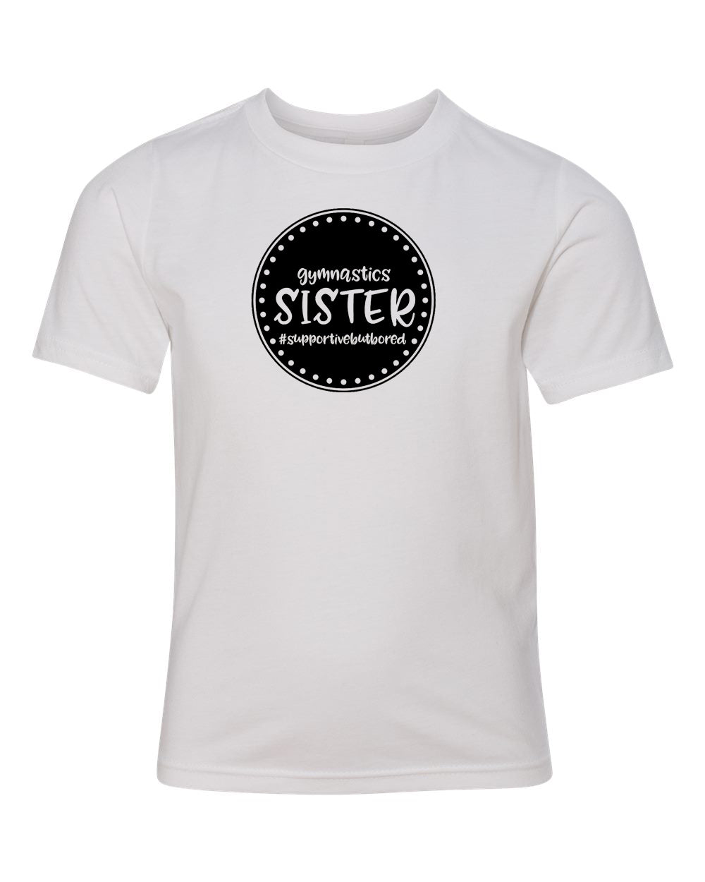 Gymnastics Sister Youth T-Shirt White
