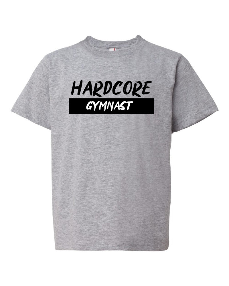 Hardcore Gymnast Youth T-Shirt Heather Gray